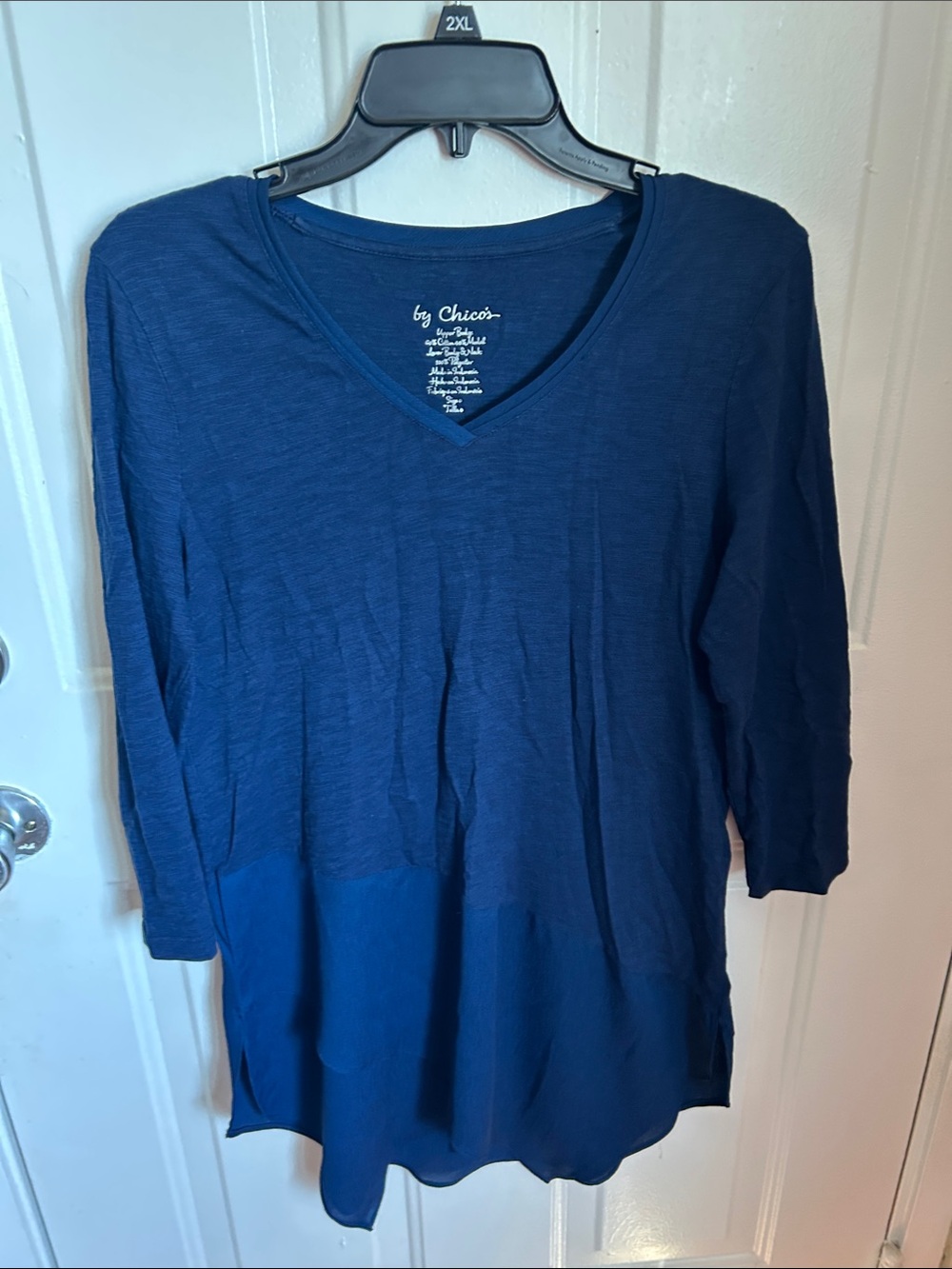Chico's Deep Navy V-Neck Long Sleeve Tunic